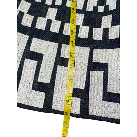 DKNY Women's Size 2 Textured Black Off White Maxi Skirt READ DESCRIPTION - Picture 5 of 12